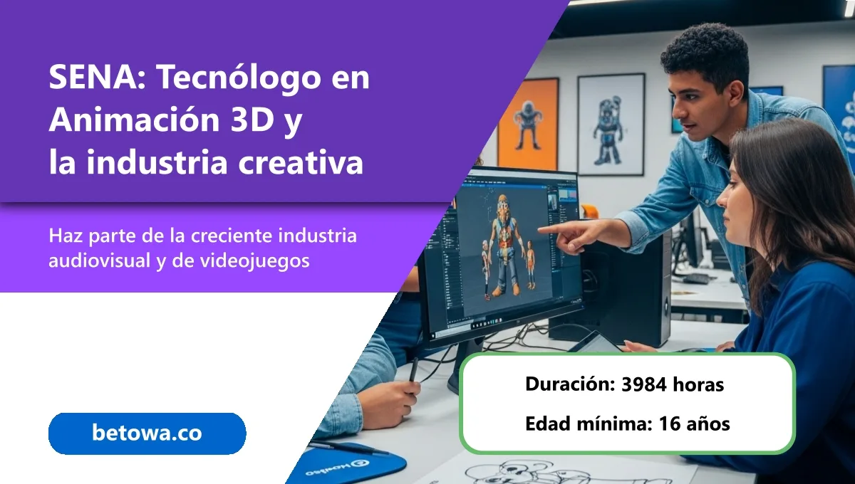 SENA tecnólogo en animación 3D y la industria creativa